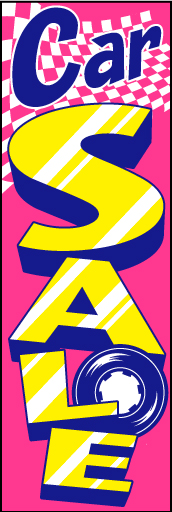 CARSALE 03 「CARSALE」ののぼりです。カーショップのセールであることをお伝えする狙いです。(D.N)